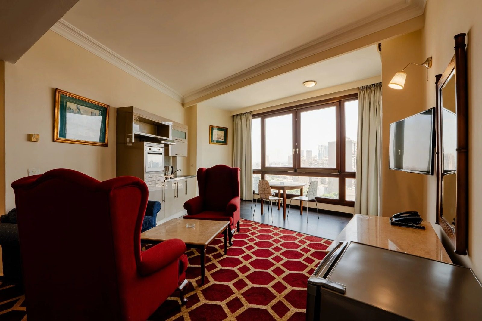 1BR Royal Suite – Nile View – Nile-side Hotel, Zamalek — Living Room in Nile side of Zamalek, Cairo, Egypt — photo 2