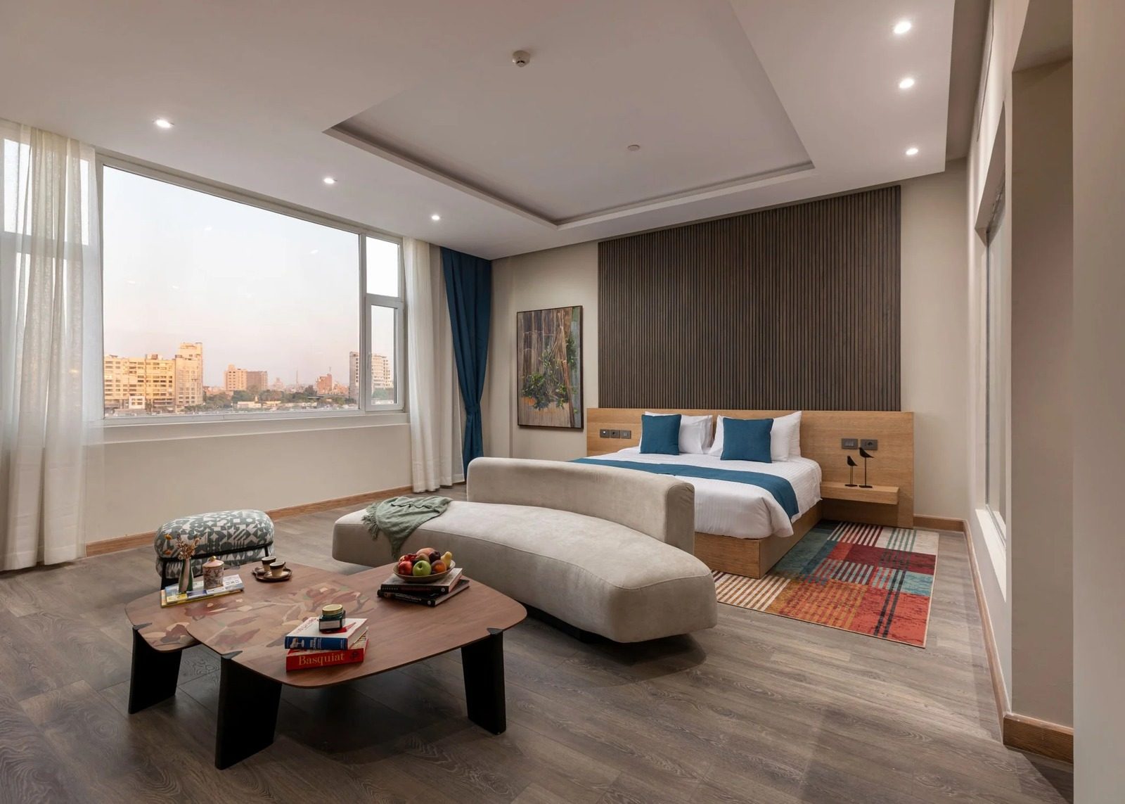 Suite – Nile View – Nile-front Hotel, Zamalek — Living Room in Northern Zamalek on the Nile, Cairo, Egypt