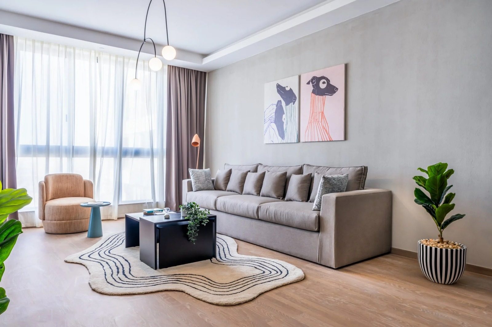 Classic 2BR Apartment with Kitchen – Aeon Towers, Sheikh Zayed — Living Room in Aeon Towers, Sheikh Zayed City, Egypt