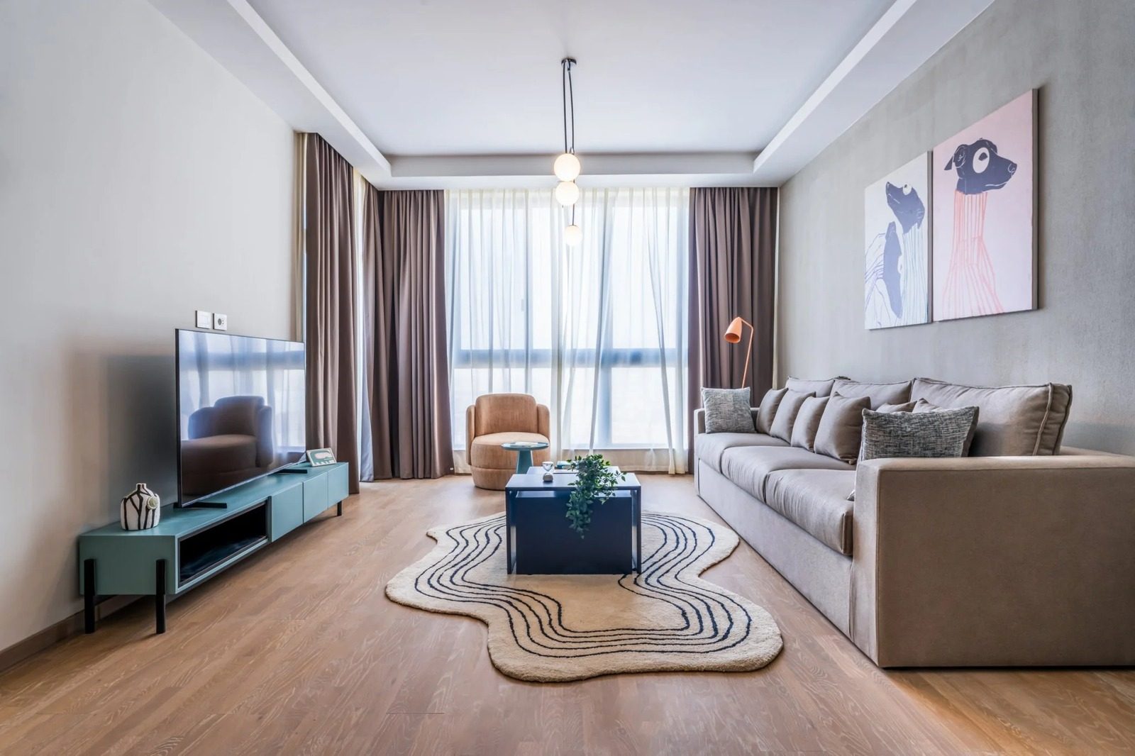 Classic 2BR Apartment with Kitchen – Aeon Towers, Sheikh Zayed — Living Room in Aeon Towers, Sheikh Zayed City, Egypt — photo 2