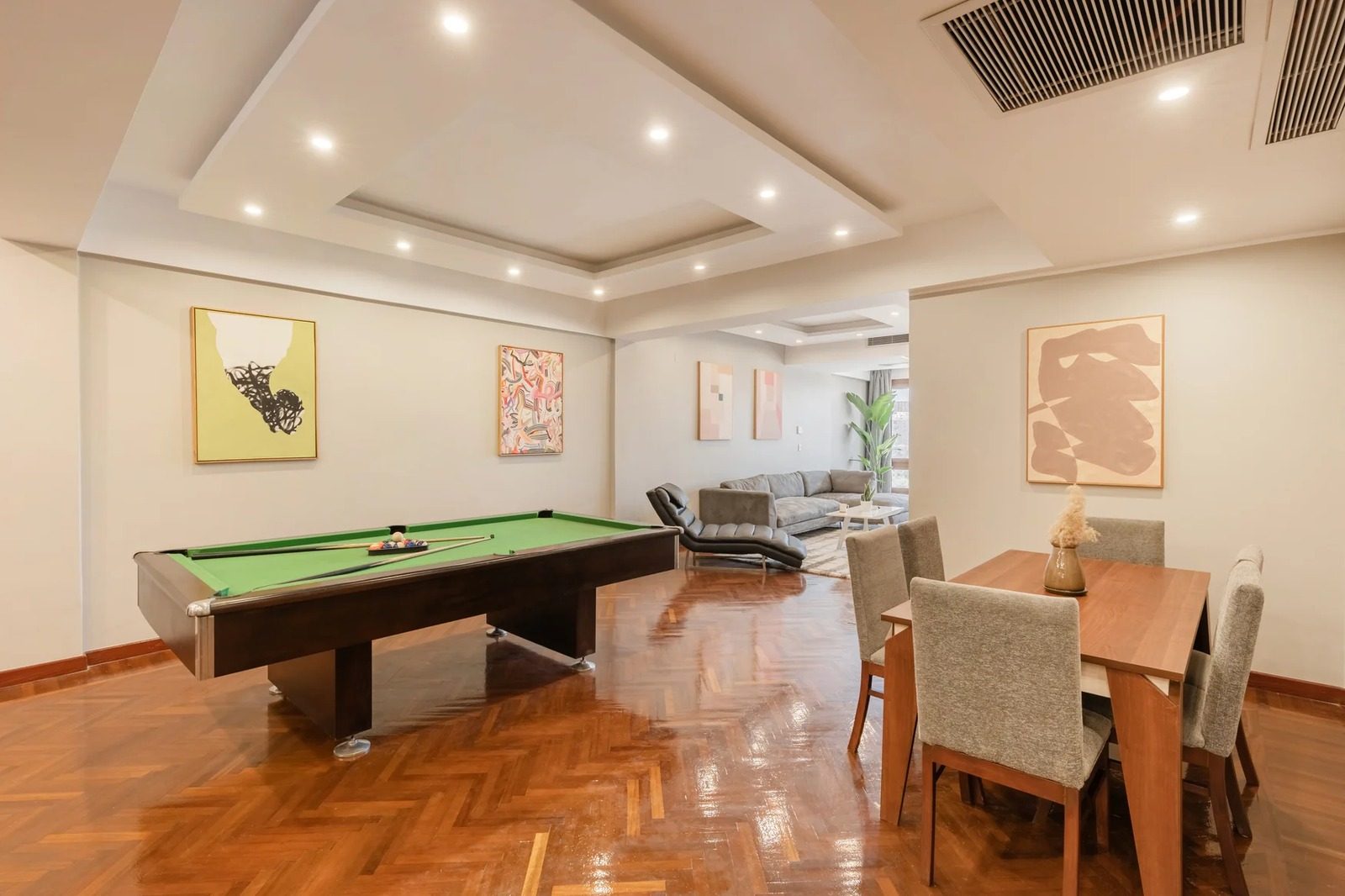 Bright 2BR Apartment – Nile View – Zamalek — Dining Area in Nile side of Zamalek, Cairo, Egypt