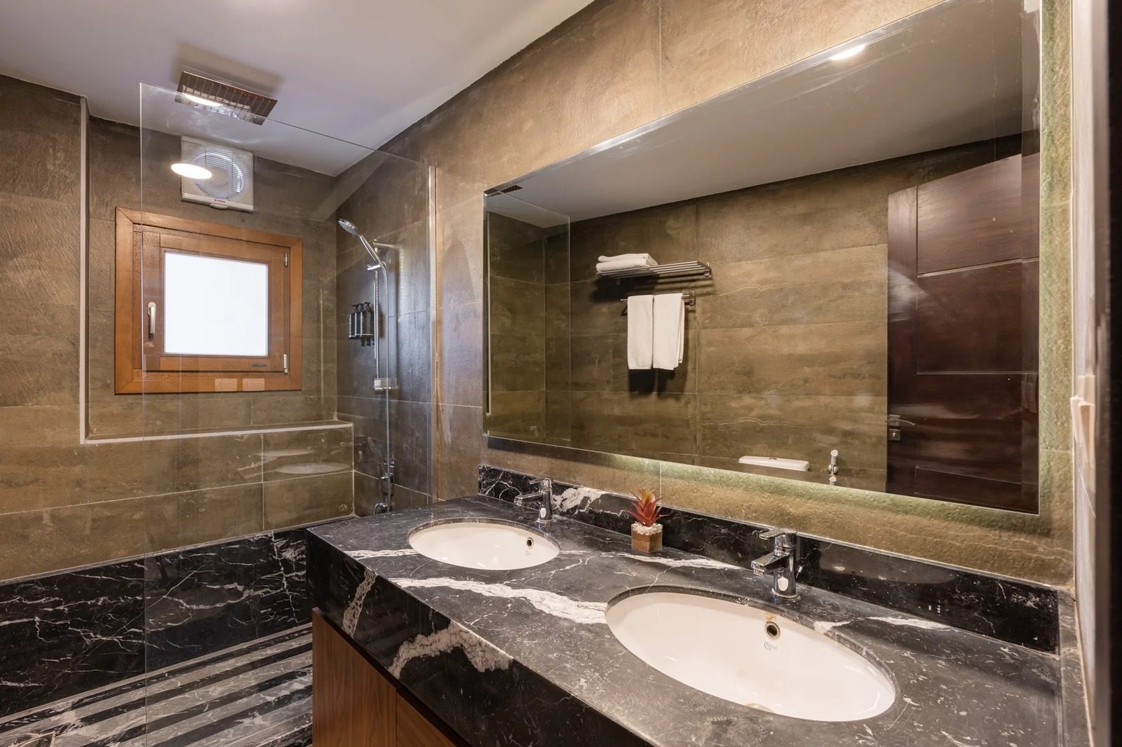 Bright 2BR Apartment – Nile View – Zamalek — Full bathroom 1 in Nile side of Zamalek, Cairo, Egypt