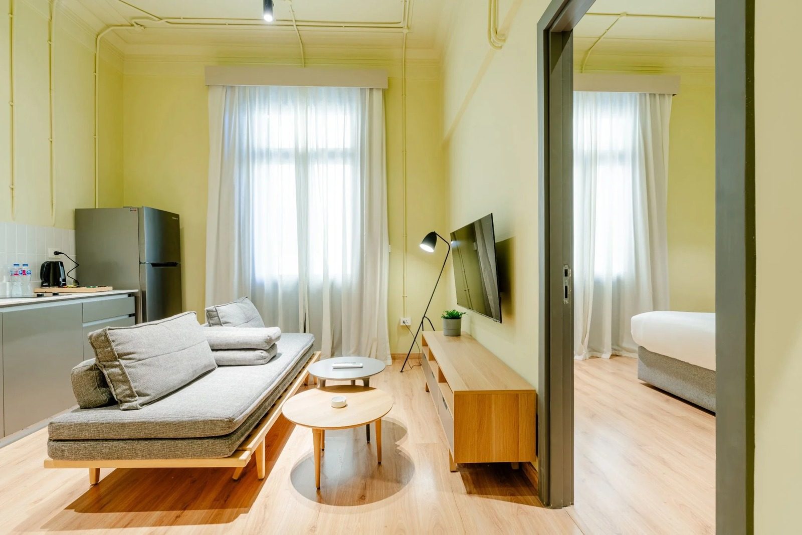 Modern 2BR Apartment – City View – Alexandria — Living Room in Nabi Daniel St, central Alexandria — near Raml Station and the Corniche, Egypt