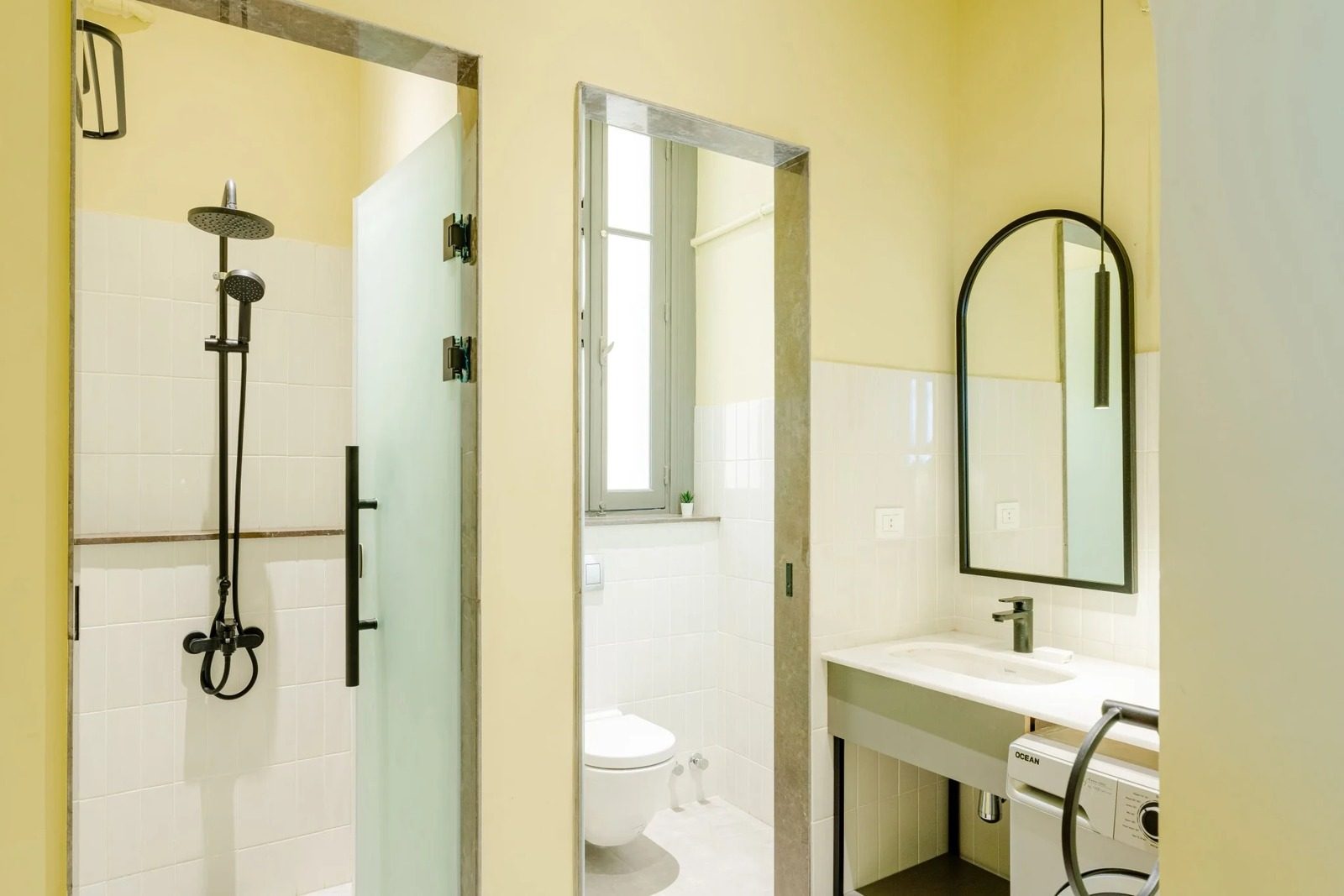 Modern 2BR Apartment – City View – Alexandria — Full bathroom 1 in Nabi Daniel St, central Alexandria — near Raml Station and the Corniche, Egypt — photo 2