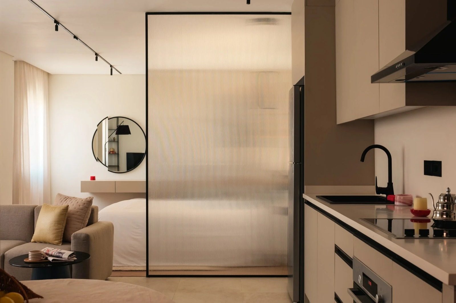 Modern Studio – City View – Zamalek — Living Room in Zamalek diplomatic area, near the Cairo Marriott Hotel, Egypt