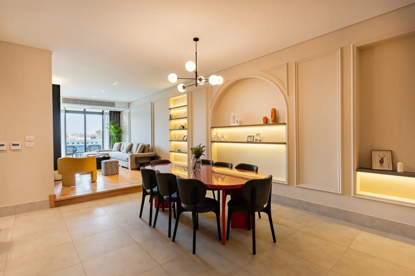 3BR Apartment – Nile View – Zamalek — Dining Area in Nile side of Zamalek, Cairo, Egypt