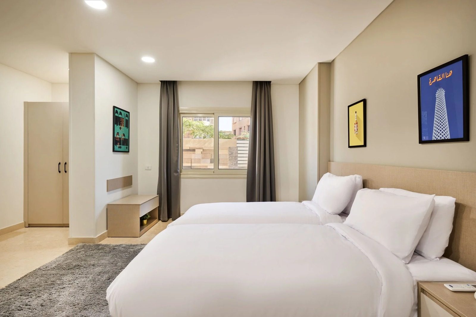 Studio – New Cairo — Bedroom 1 in Fifth Settlement, New Cairo — near 90th Street, Egypt