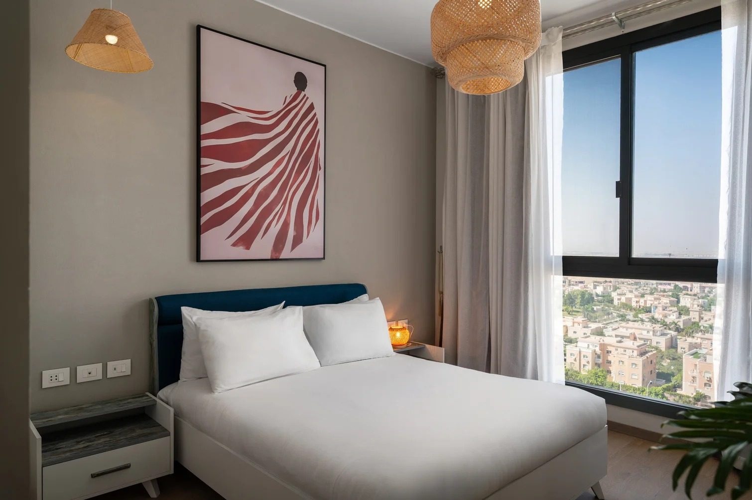 1BR Apartment – City View – Aeon Towers, Sheikh Zayed — Bedroom 1 in Aeon Towers, Sheikh Zayed City, Egypt