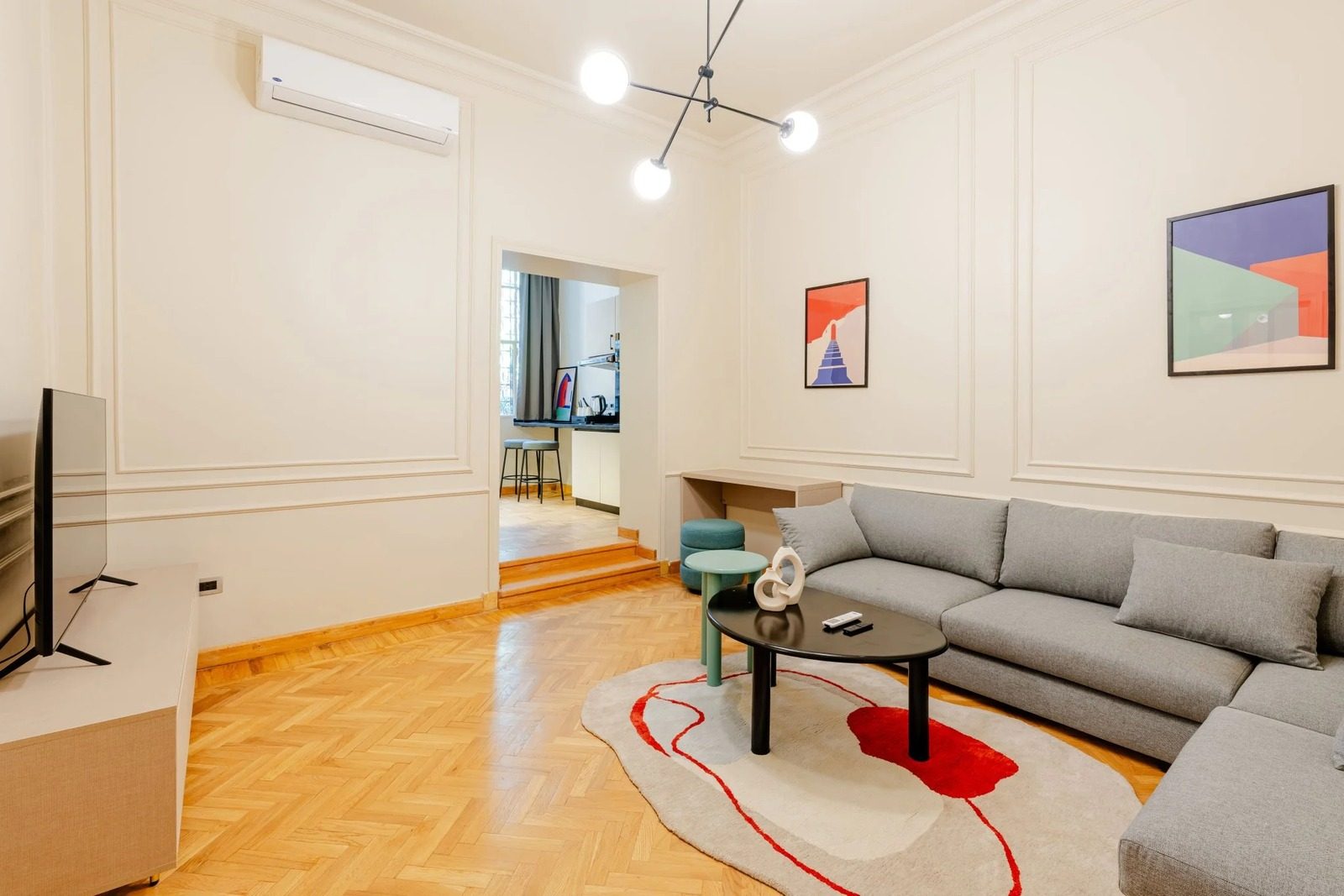 Bright 1BR Apartment – Zamalek — Living Room in Zamalek, Cairo, Egypt