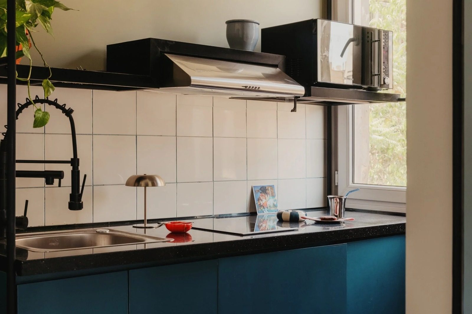 Bright Compact Studio – Downtown Cairo — Full Kitchen in Downtown Cairo, near Tahrir Square and Talaat Harb St, Egypt
