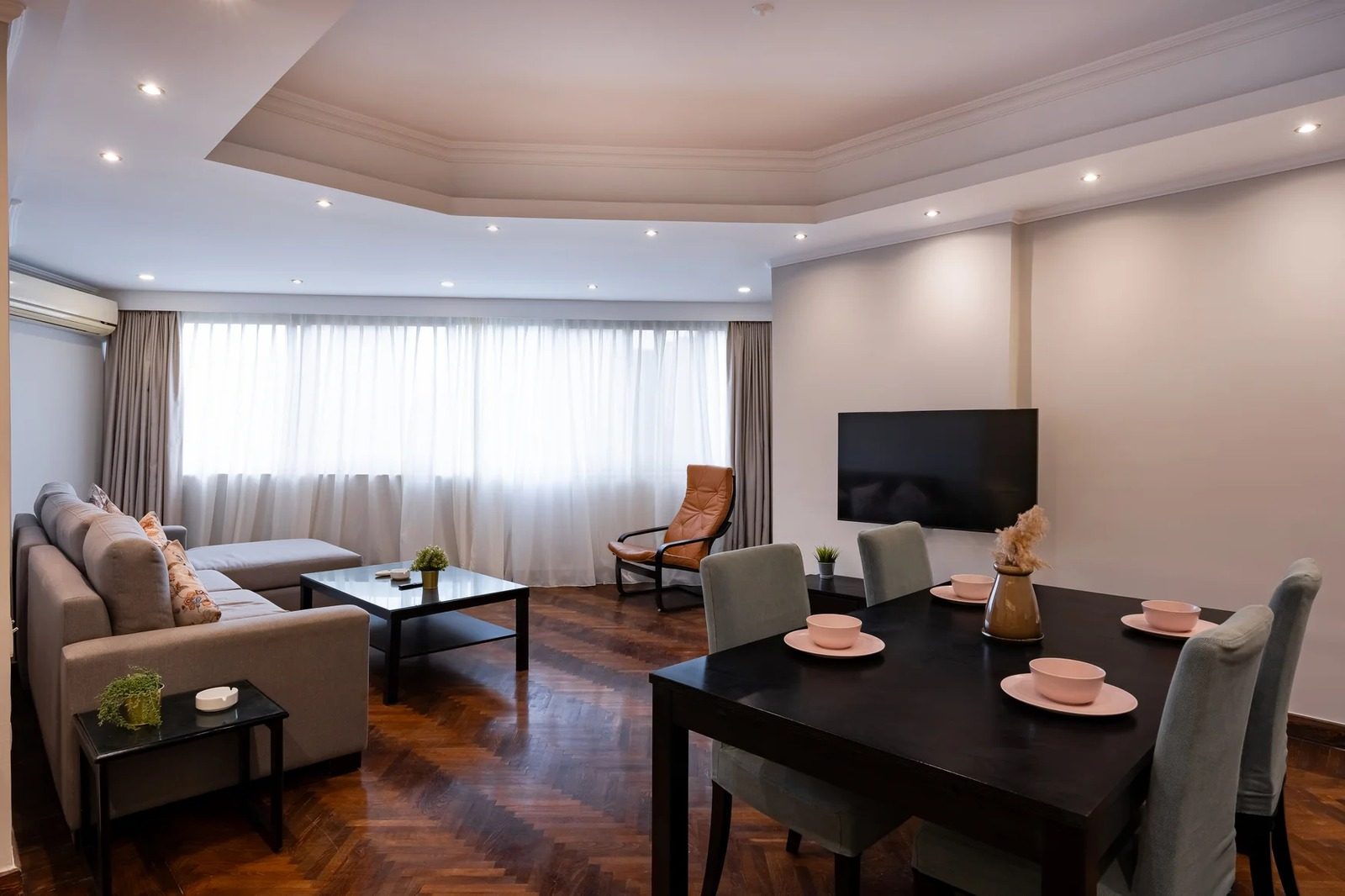 3BR Apartment – City View – Zamalek — Living Room in Nile side of Zamalek, Cairo, Egypt