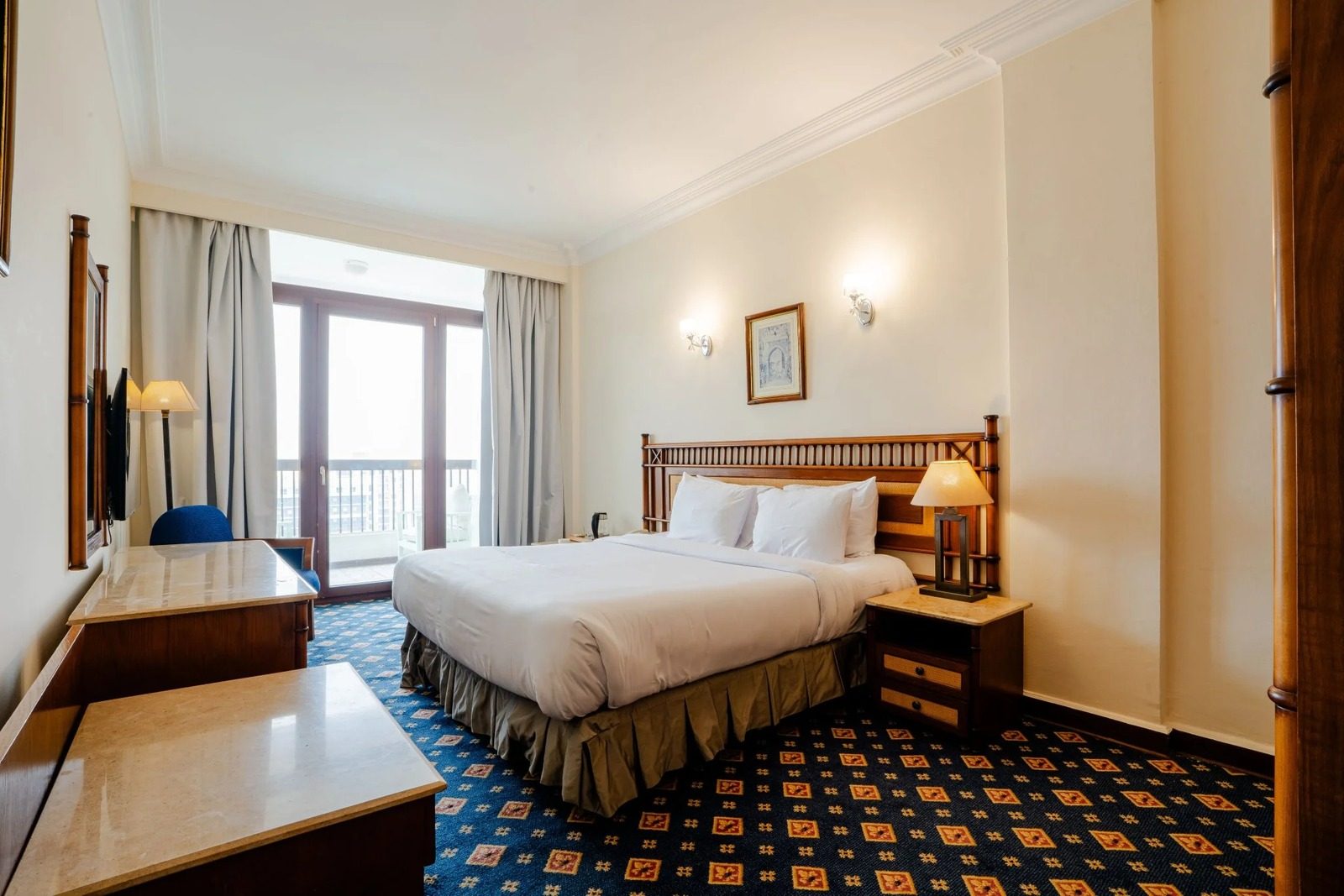 Executive King Room with Balcony – Nile View – Nile-side Hotel, Zamalek — Bedroom 1 in Nile side of Zamalek, Cairo, Egypt