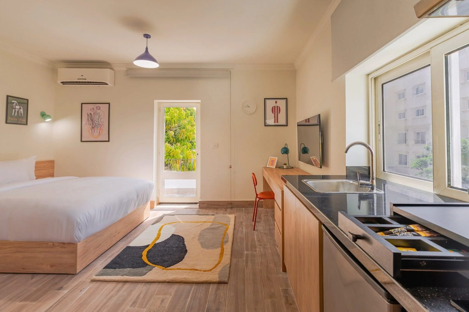 Studio with Balcony – Zamalek — Living Room in Zamalek, Cairo, Egypt