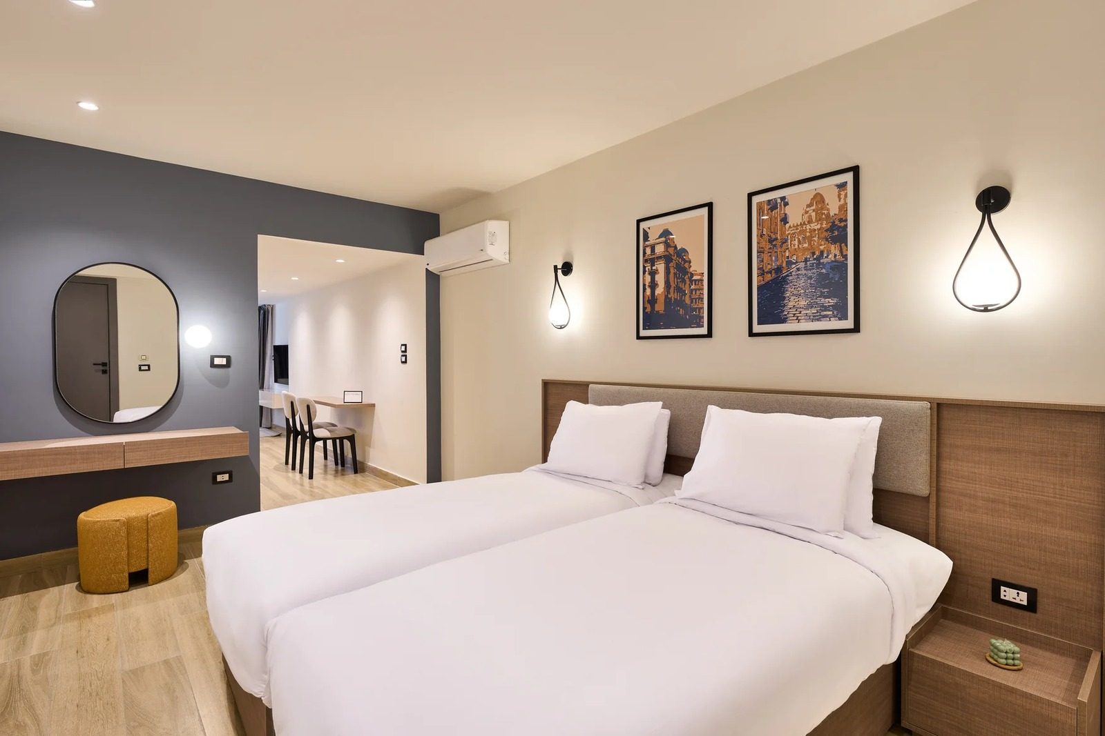 Studio – Partial Nile View – Giza — Bedroom 1 in Giza Nile side, near Orman Botanical Garden & Cairo University, Egypt