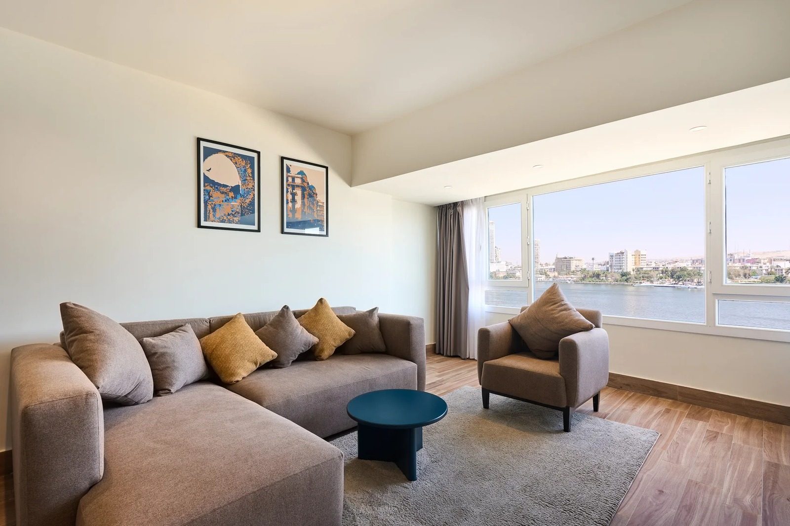 Studio – Nile View – Giza — Living Room in Giza Nile side, near Orman Botanical Garden & Cairo University, Egypt