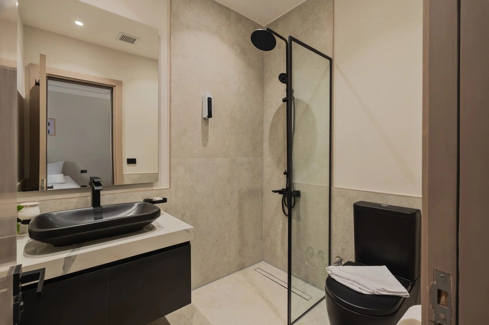 Compact Studio with Kitchenette – Zamalek — Full bathroom 1 in Zamalek, next to the Lebanese Embassy, Egypt