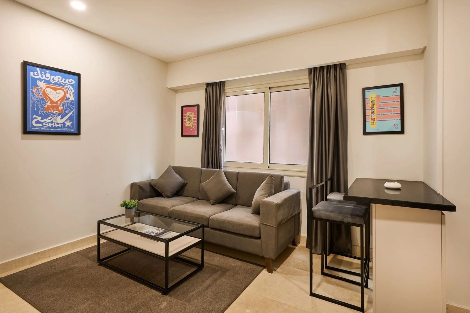 1BR Apartment – New Cairo — Living Room in Fifth Settlement, New Cairo — near 90th Street, Egypt — photo 2
