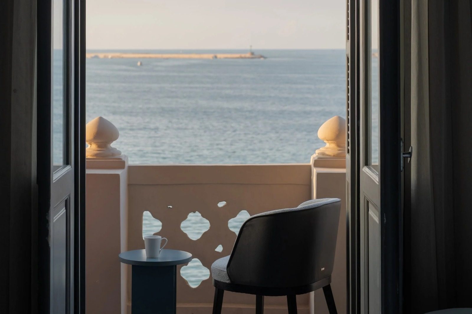Studio – Sea View – Alexandria — Balcony in Central Alexandria Corniche, near Raml Station and Saad Zaghloul Square, Egypt