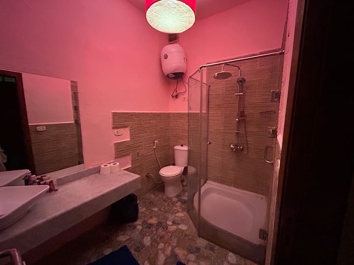 Luxury Colorful Zamalek Apartment w Amazing View — Full bathroom 1 in Cairo, Egypt, Egypt