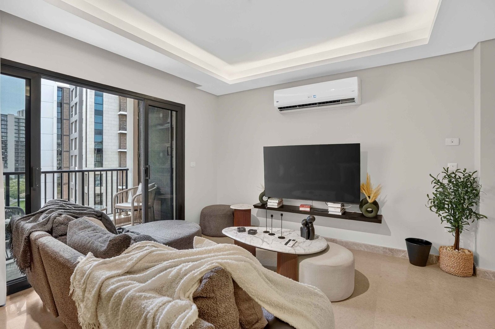 2BR Apartment – Park View – ZED Towers — Living Room in ZED Towers, Sheikh Zayed, Egypt — photo 3