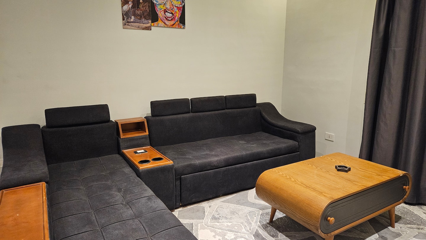 DHB STAYS | 1BR Flat Downtown Cairo | G-101 — Living Room in Downtown Cairo (Marouf), Cairo Governorate, Egypt, Egypt