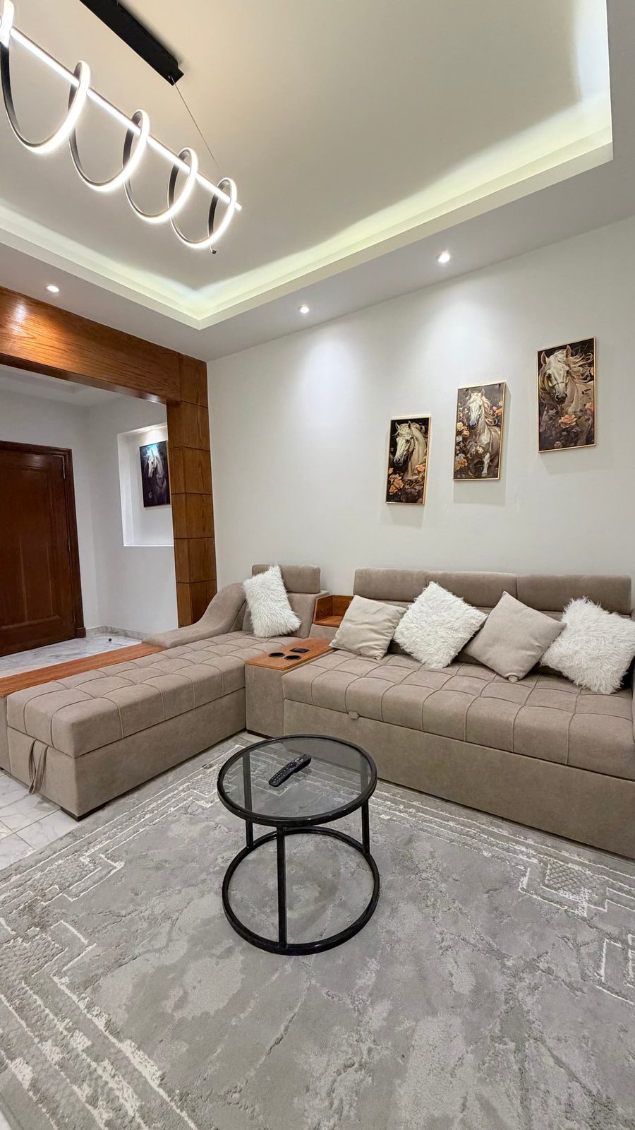 DHB STAYS | Central Cairo 1BR Suite | G-401 — Living Room in Downtown Cairo (Marouf), Cairo Governorate, Egypt, Egypt