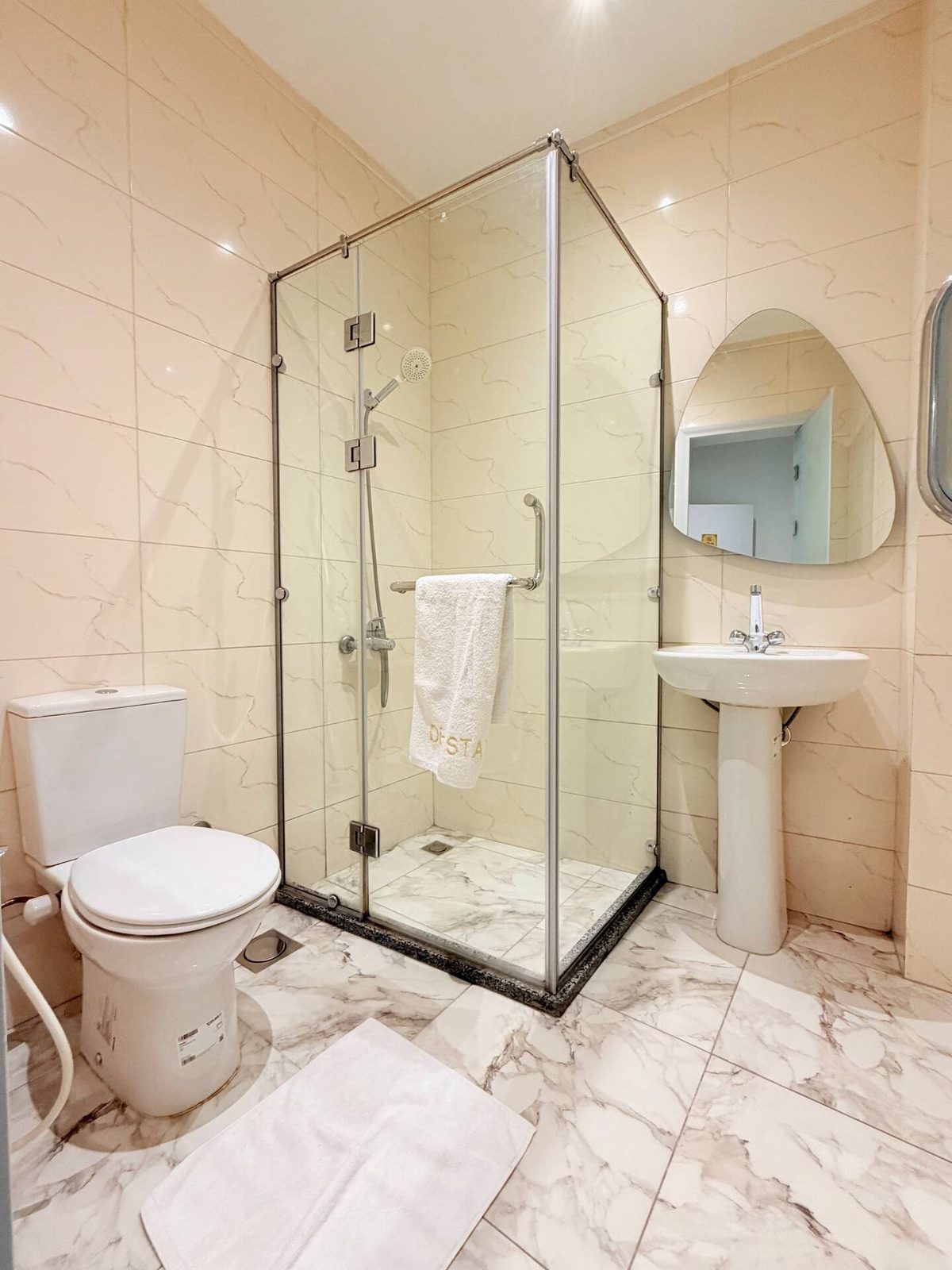 DHB STAYS | Transit Studio Near Ramses | G-103 — Full bathroom 1 in Downtown Cairo (Marouf), Cairo Governorate, Egypt, Egypt