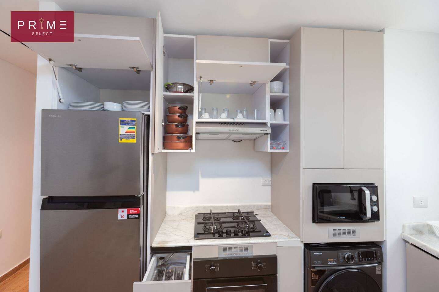 Junior 2 Bedrooms - Prime Select One Kattameya — Full Kitchen in Prime Select One Kattameya, New Cairo, Egypt — photo 2