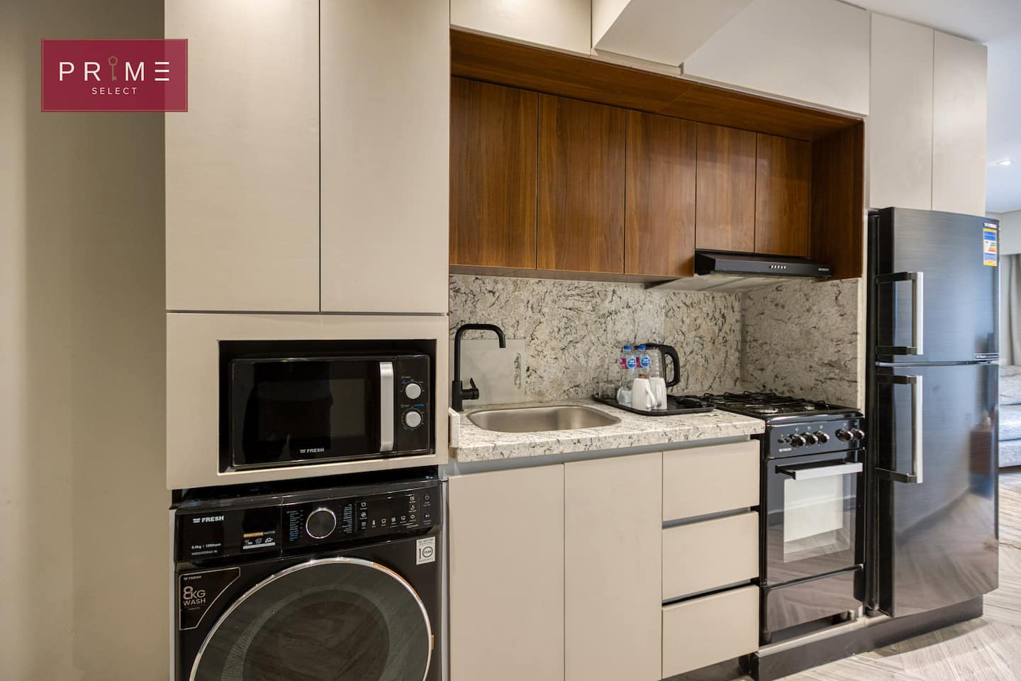 Std 2 BDR Apt. City View - Prime Residence Arkadia — Full Kitchen in Prime Residence Arkadia, Cairo, Egypt