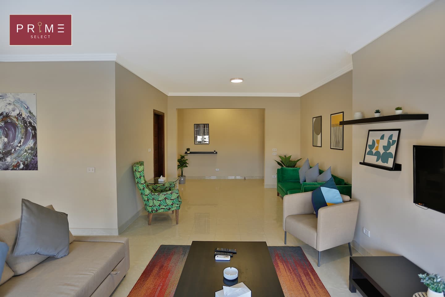 3 Bedrooms Apartment - Prime Select Eastown Sodic — Living Room in Prime Select Eastown Sodic, New Cairo, Egypt