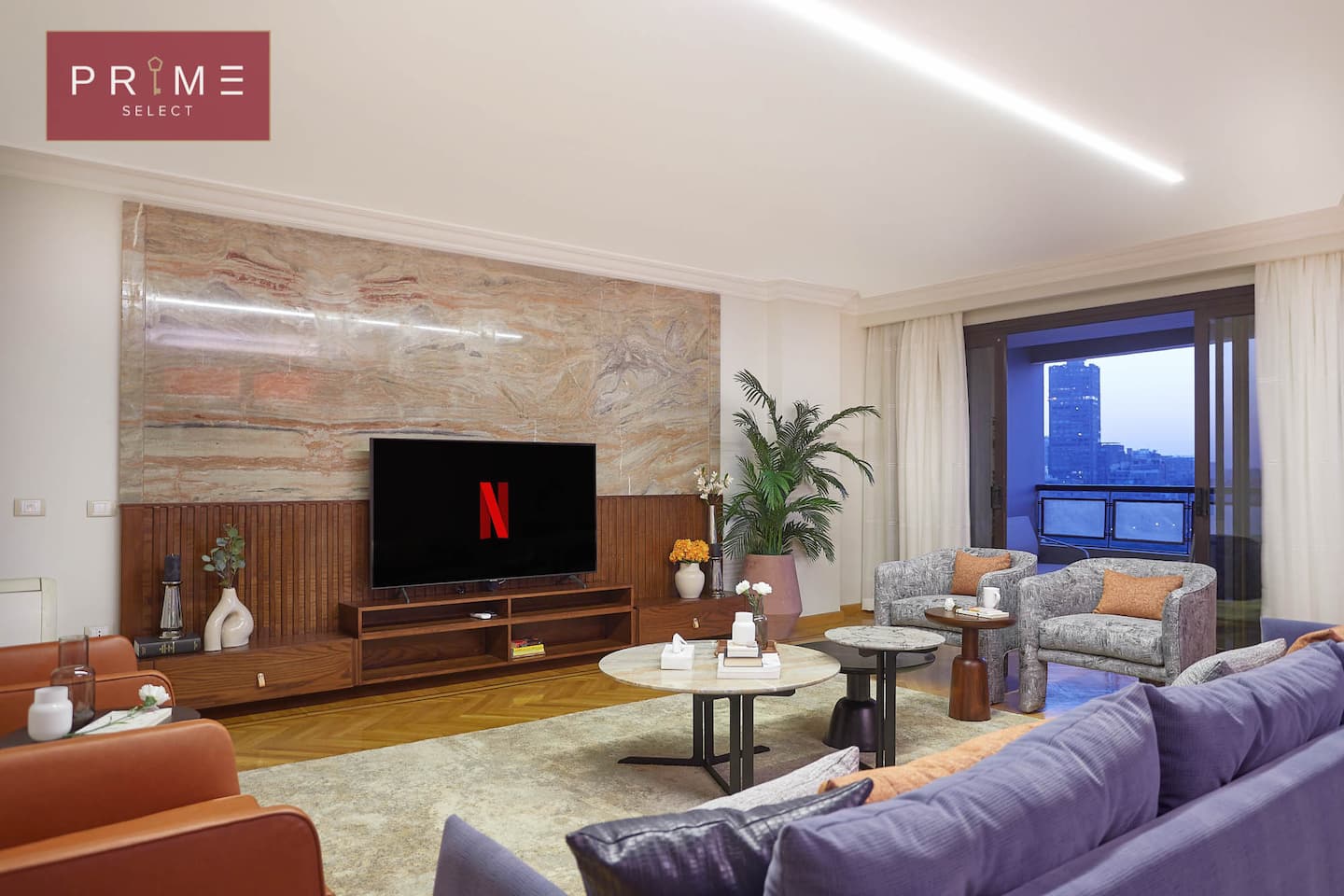 4 BDRs Apt. Nile View - Prime Residence Arkadia — Living Room in Prime Residence Arkadia, Cairo, Egypt