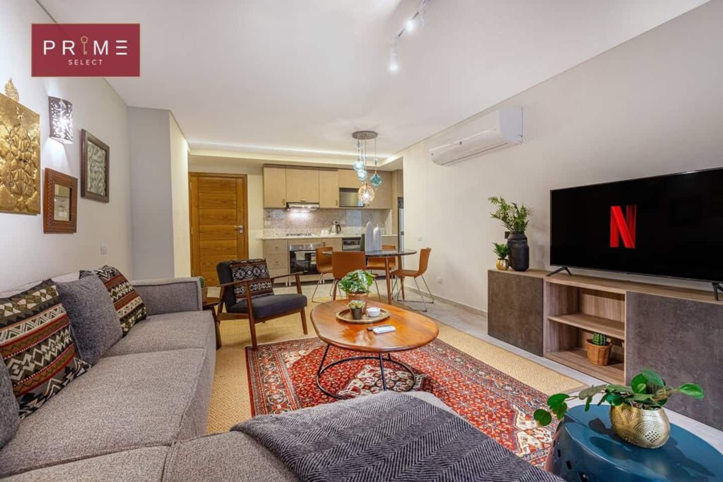 Arabesk 1 Bed Apt - Prime Select Gameat Al Dewal — Living Room in Prime Select Gameat Al Dewal, Giza, Egypt