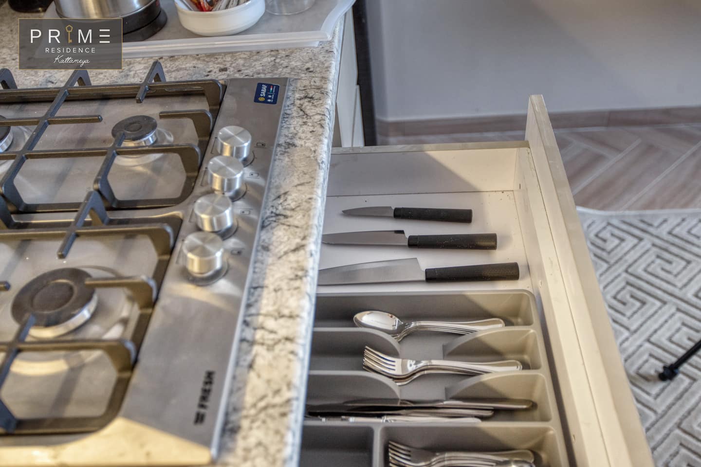 Studio Apartment - Prime Residence Kattameya — Full Kitchen in Prime Residence Kattameya, New Cairo, Egypt — photo 3