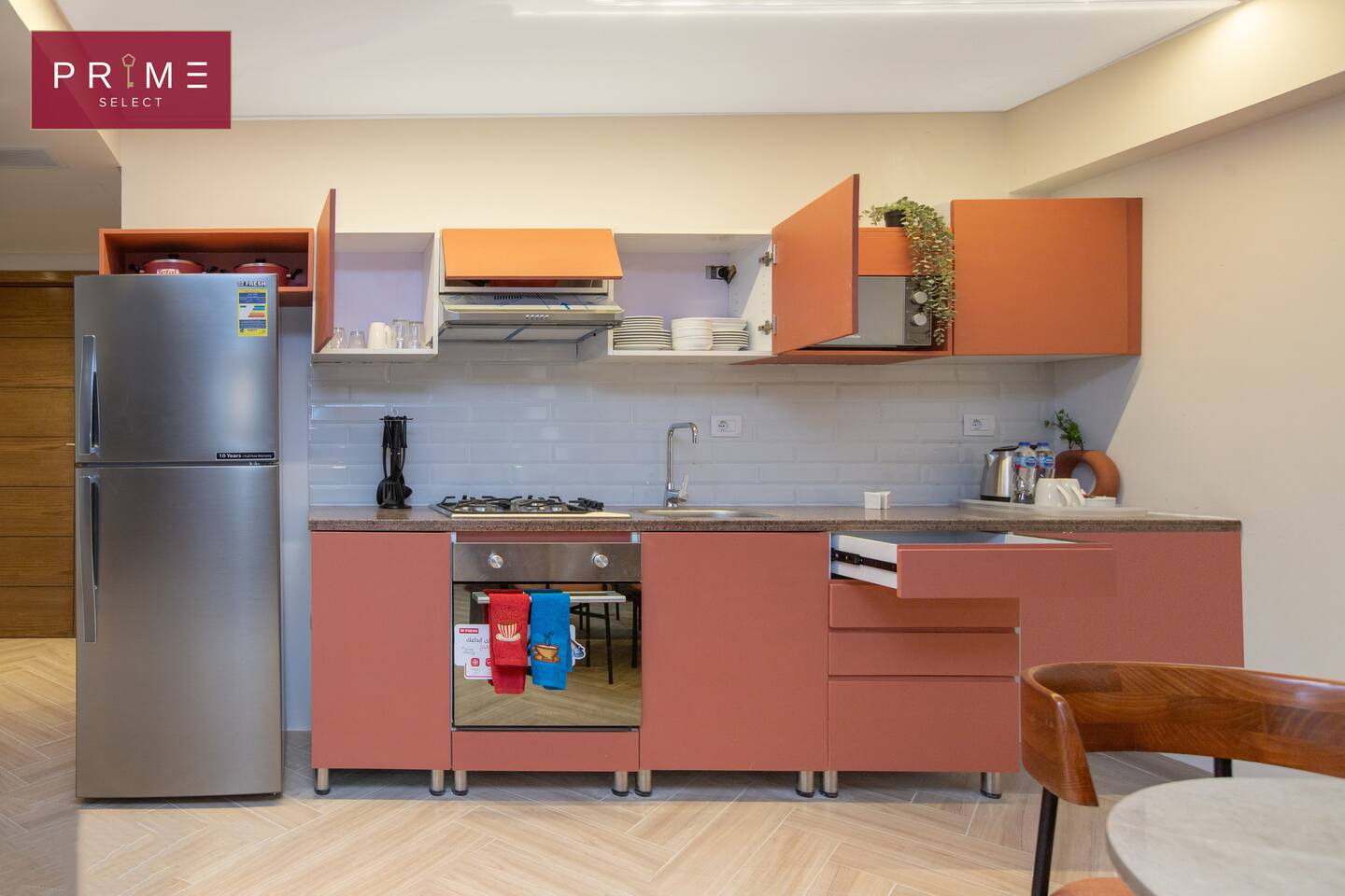 Deluxe 1 Bed Apt - Prime Select Kattameya Bavaria — Full Kitchen in Prime Select Kattameya Bavaria, New Cairo, Egypt