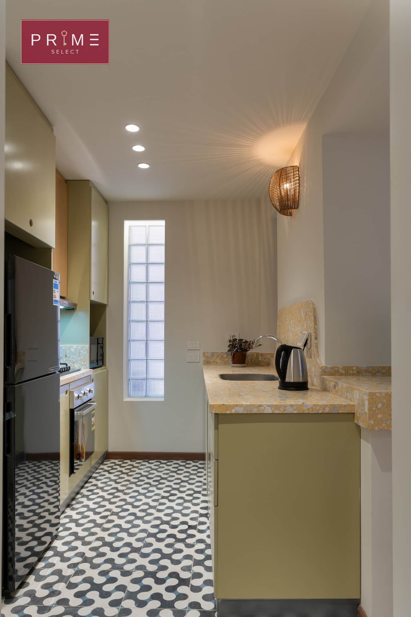 One BDR withTerrace- Prime Select Zamalek AlGezira — Full Kitchen in Prime Select Zamalek AlGezira, Cairo, Egypt