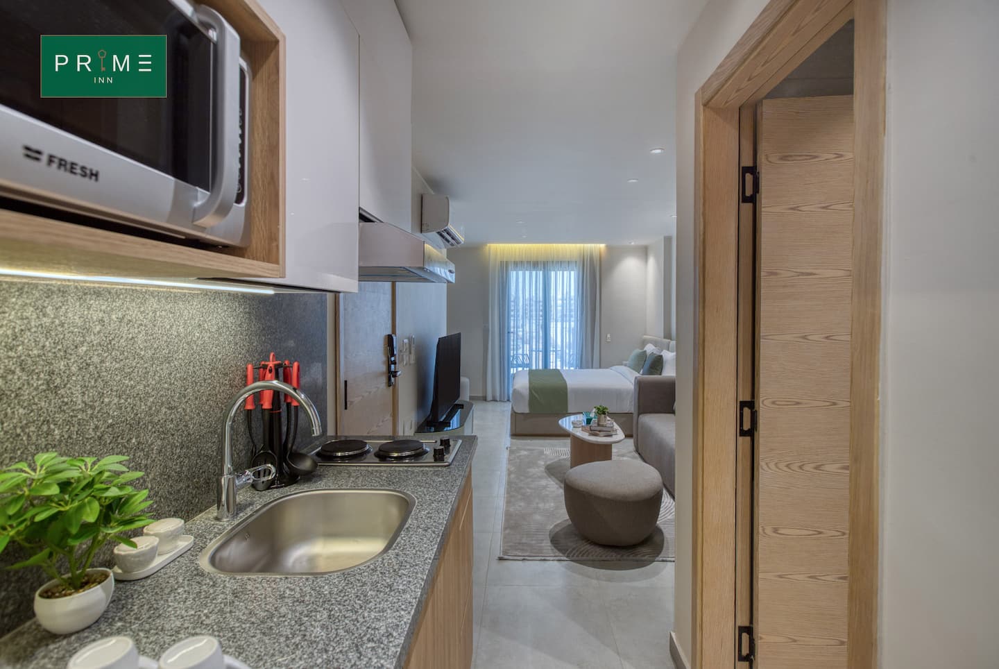 Standard Studio - Prime Inn Andalus New Cairo — Full Kitchen in Prime Inn Andalus New Cairo, New Cairo, Egypt