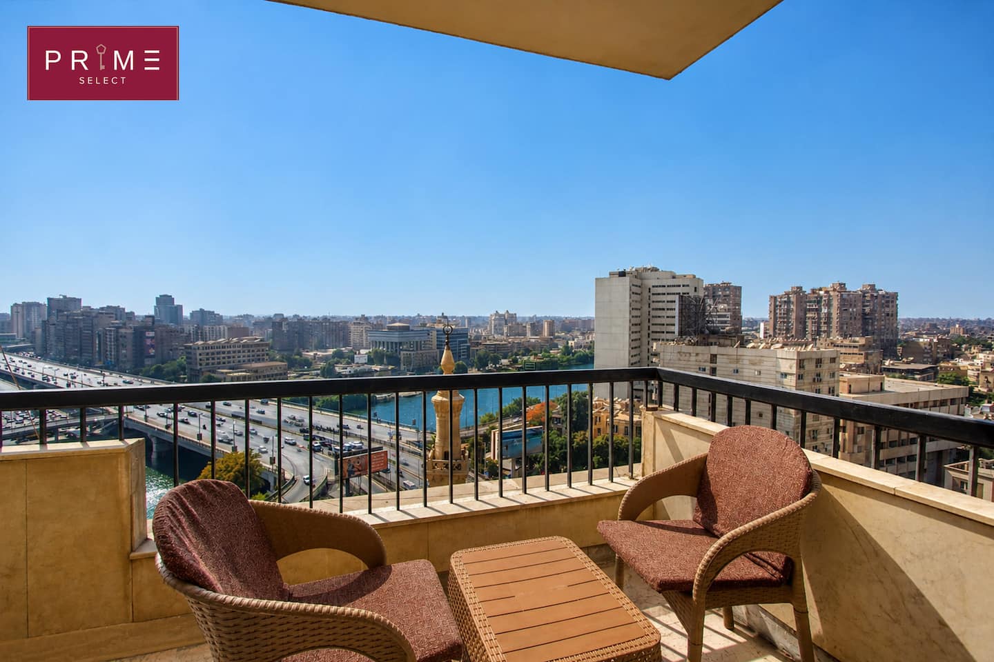 2 BDRs Apt. NileView- Prime Select Zamalek Central — Balcony in Prime Select Zamalek Central, Cairo, Egypt