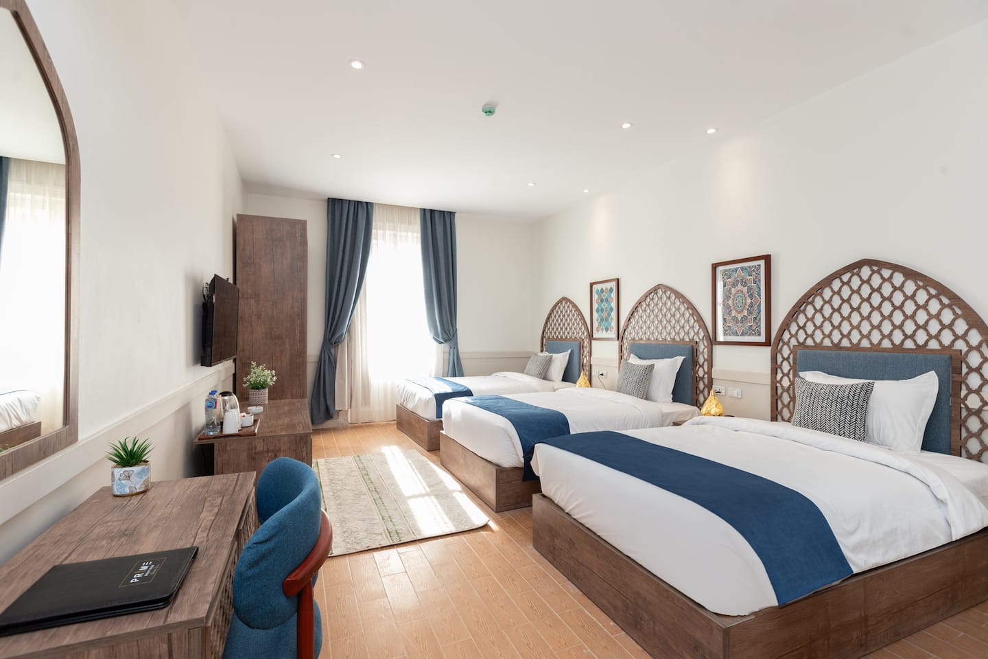 Std. Triple beds-Prime Boutique Heliopolis Terrace — Bedroom 1 in Prime Boutique Heliopolis Terrace, Cairo, Egypt