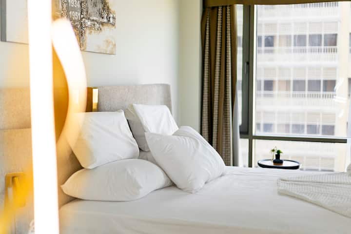 DHB STAYS | St. Regis 2BR Partial Nile View Apt — Bedroom 1 in Cairo, Egypt, Egypt