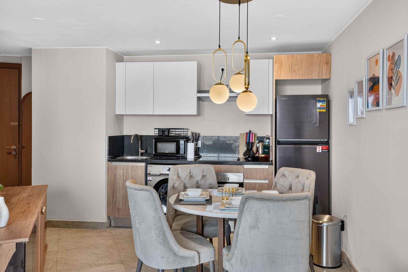 Chic Studio – Sheikh Zayed – ZED Towers — Full Kitchen in ZED Towers, Sheikh Zayed, Egypt