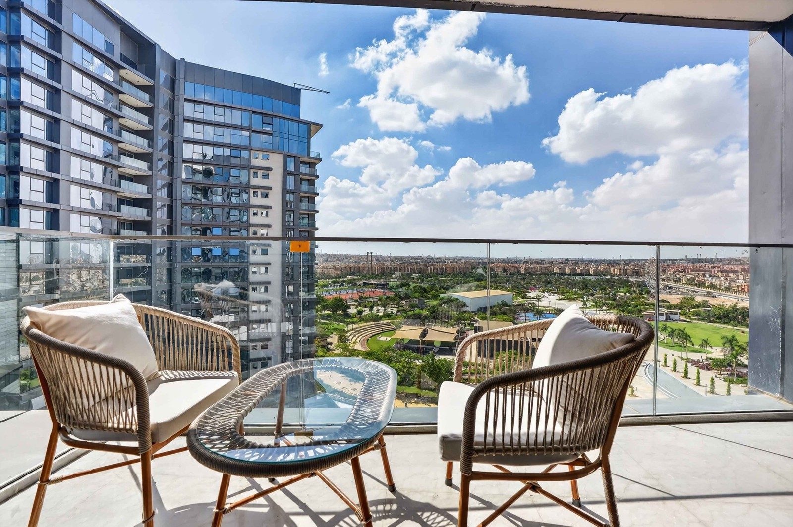 Chic 2BR Apartment – Sheikh Zayed – ZED Towers — Balcony in ZED Towers, Sheikh Zayed, Egypt