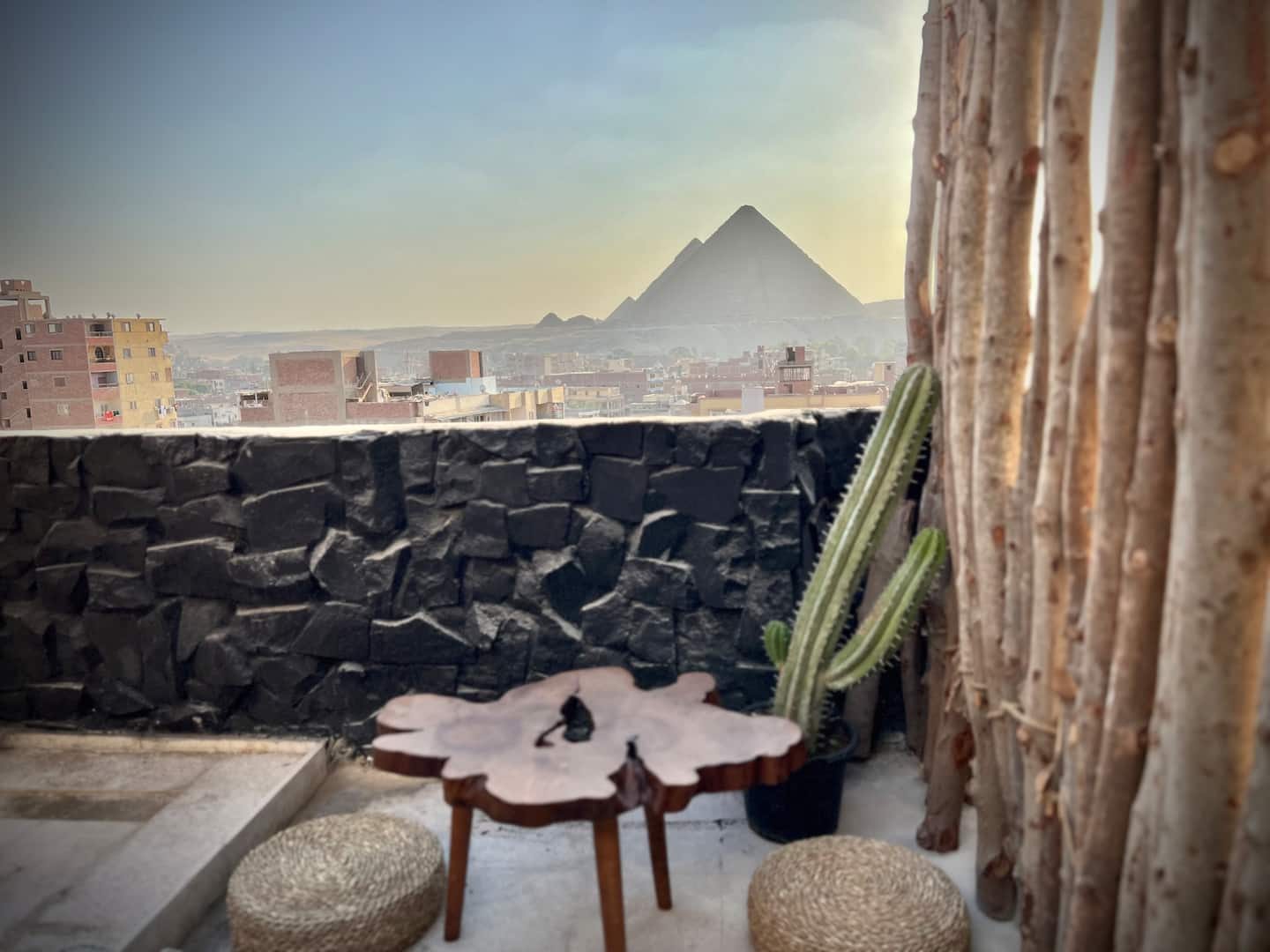 Sky blue — Balcony in Nazlat as Sammān, Giza, Egypt — photo 3