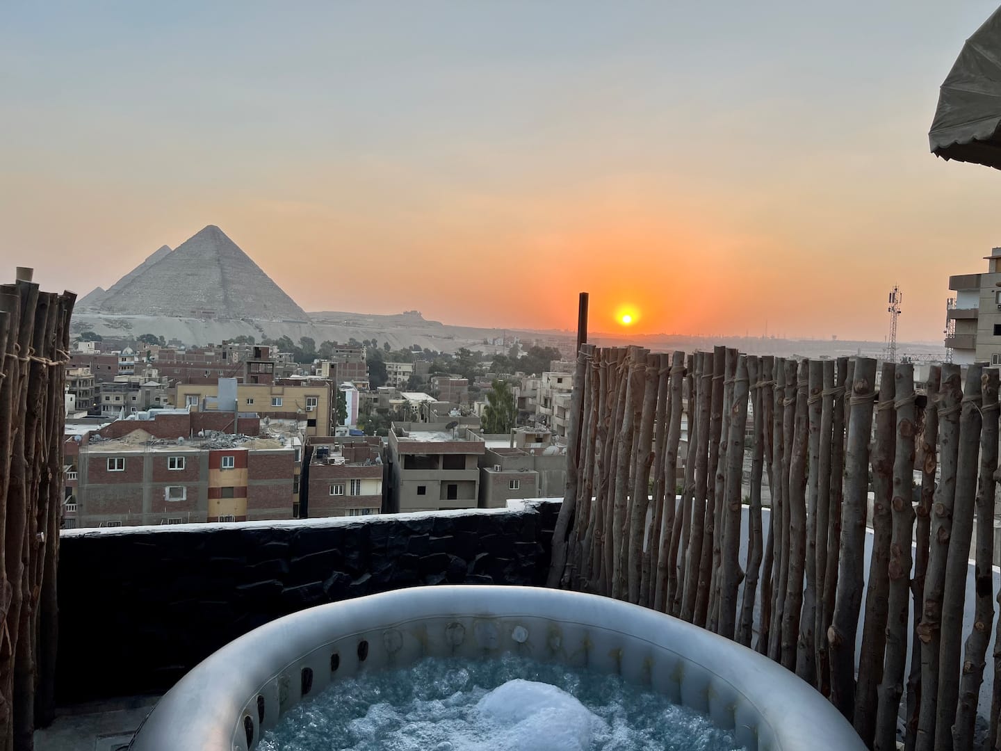 Sky blue — Exterior in Nazlat as Sammān, Giza, Egypt