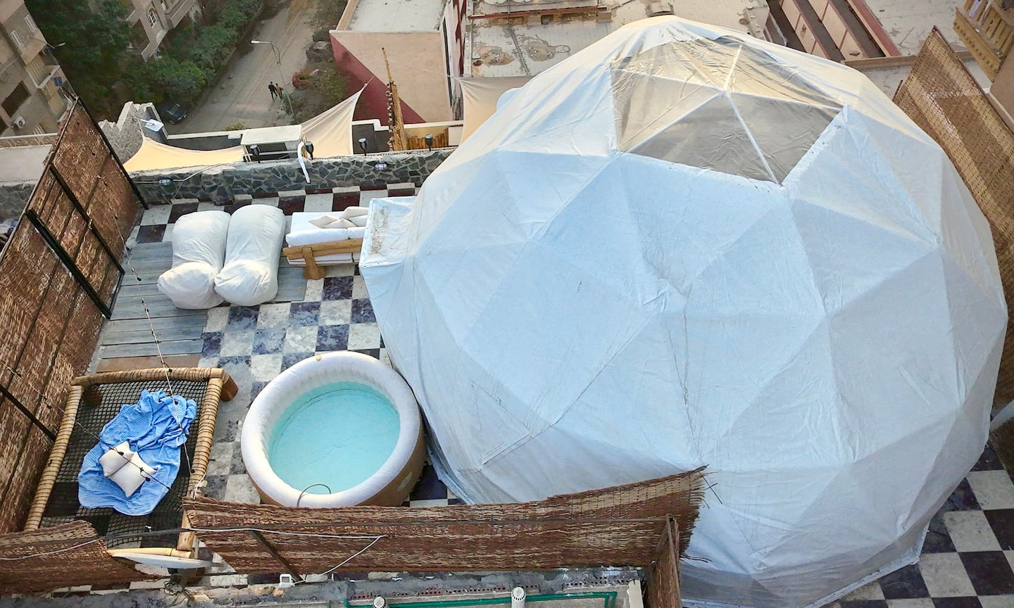 Esfera Celeste. Unique Luxury Dome w/pyramids view — Exterior in Nazlet El Batran, Giza, Egypt — photo 3