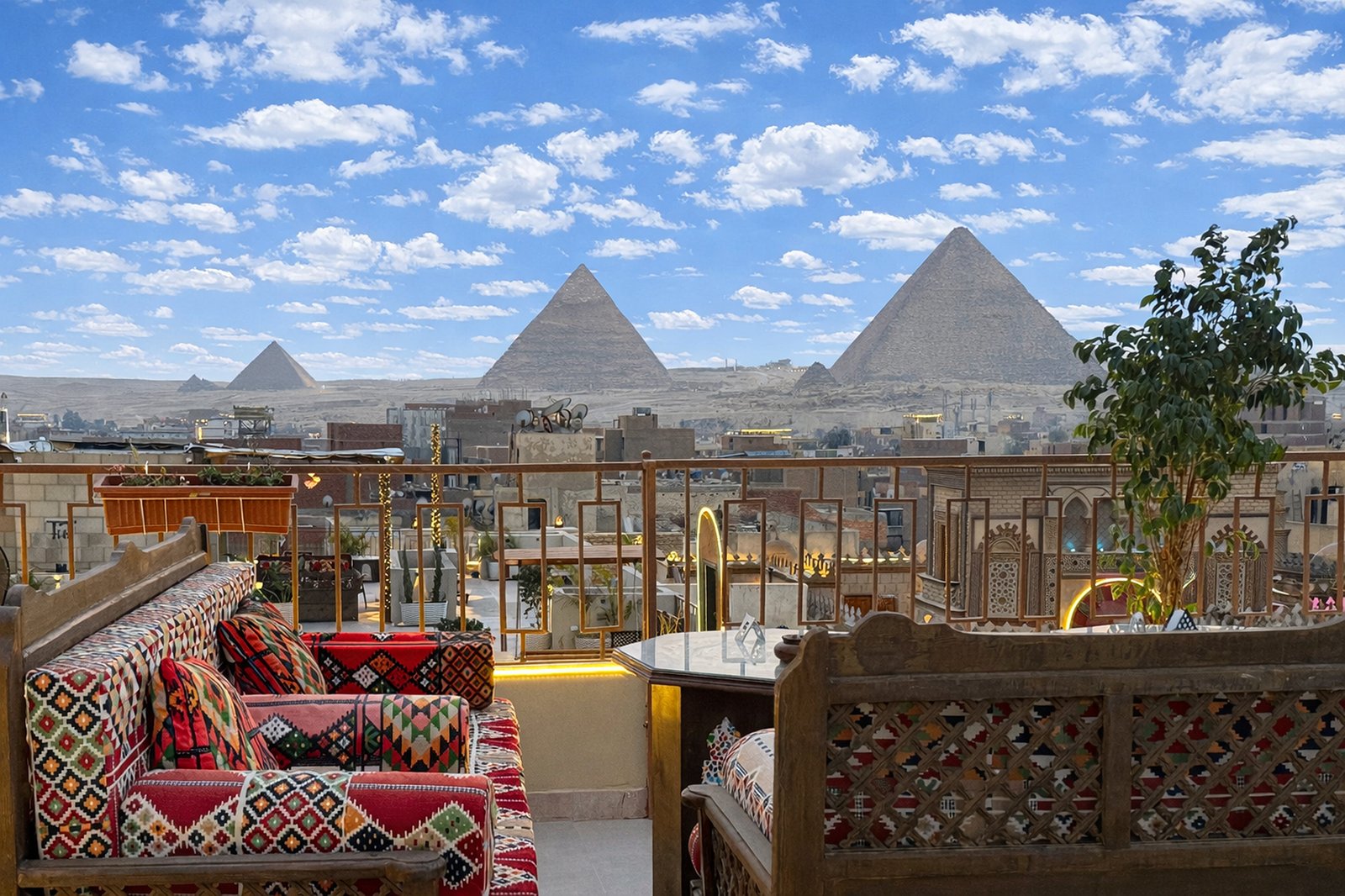 Standard Triple Room – Pyramids Khan Hotel, Giza — Patio in Pyramids Khan Hotel, Al Haram, Giza, Egypt