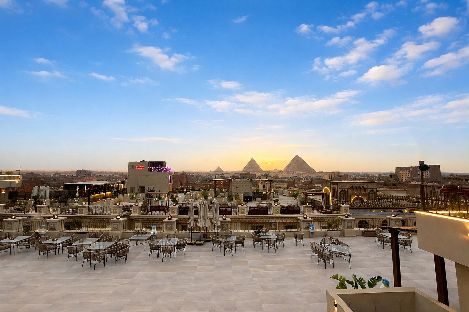 Superior Triple Room – Pyramids Khan Hotel, Giza — Patio in Pyramids Khan Hotel, Al Haram, Giza, Egypt — photo 2