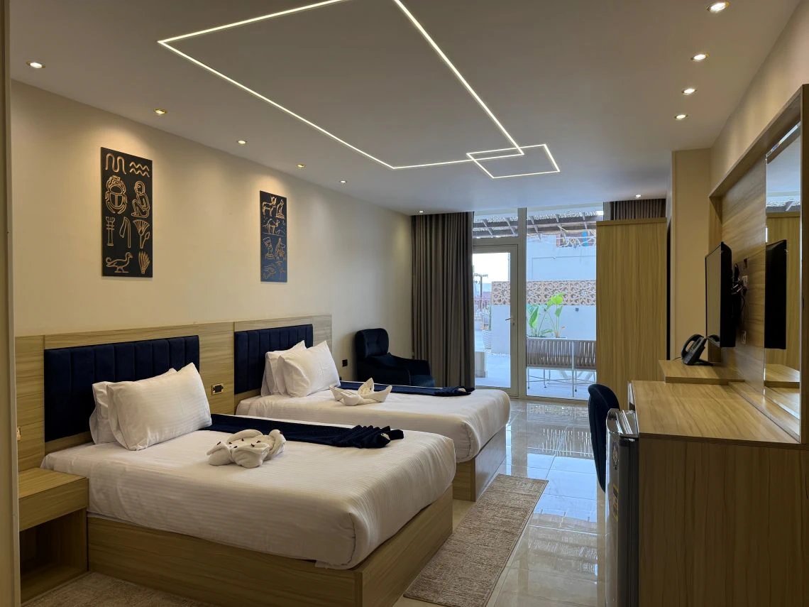 Rooftop Single Suite with Pyramids-View Terrace – Pyramids Khan Hotel, Giza — Bedroom 1 in Pyramids Khan Hotel, Al Haram, Giza, Egypt — photo 3