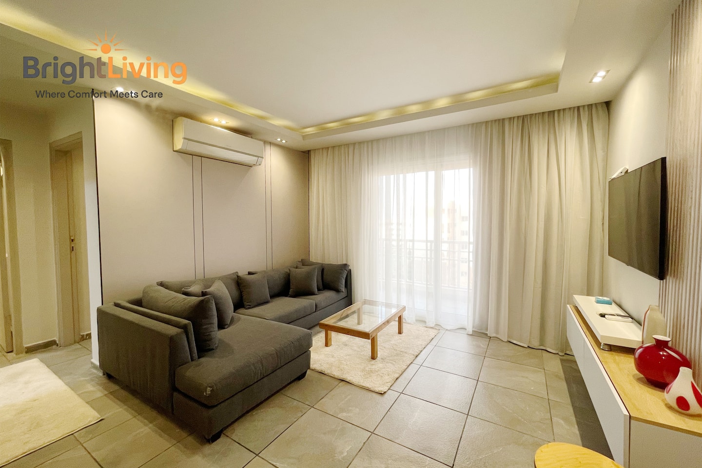 Cozy Chic 2BR-Serviced Apt in Madinaty compound — Living Room in Madinaty, New Cairo, Egypt — photo 2