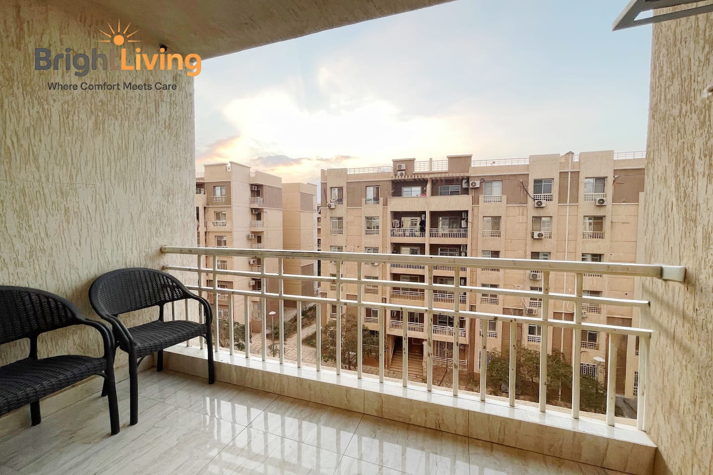Central-Stylish/unique 2BR Apt+Patio in Madinty — Balcony in Madinaty, New Cairo, Egypt