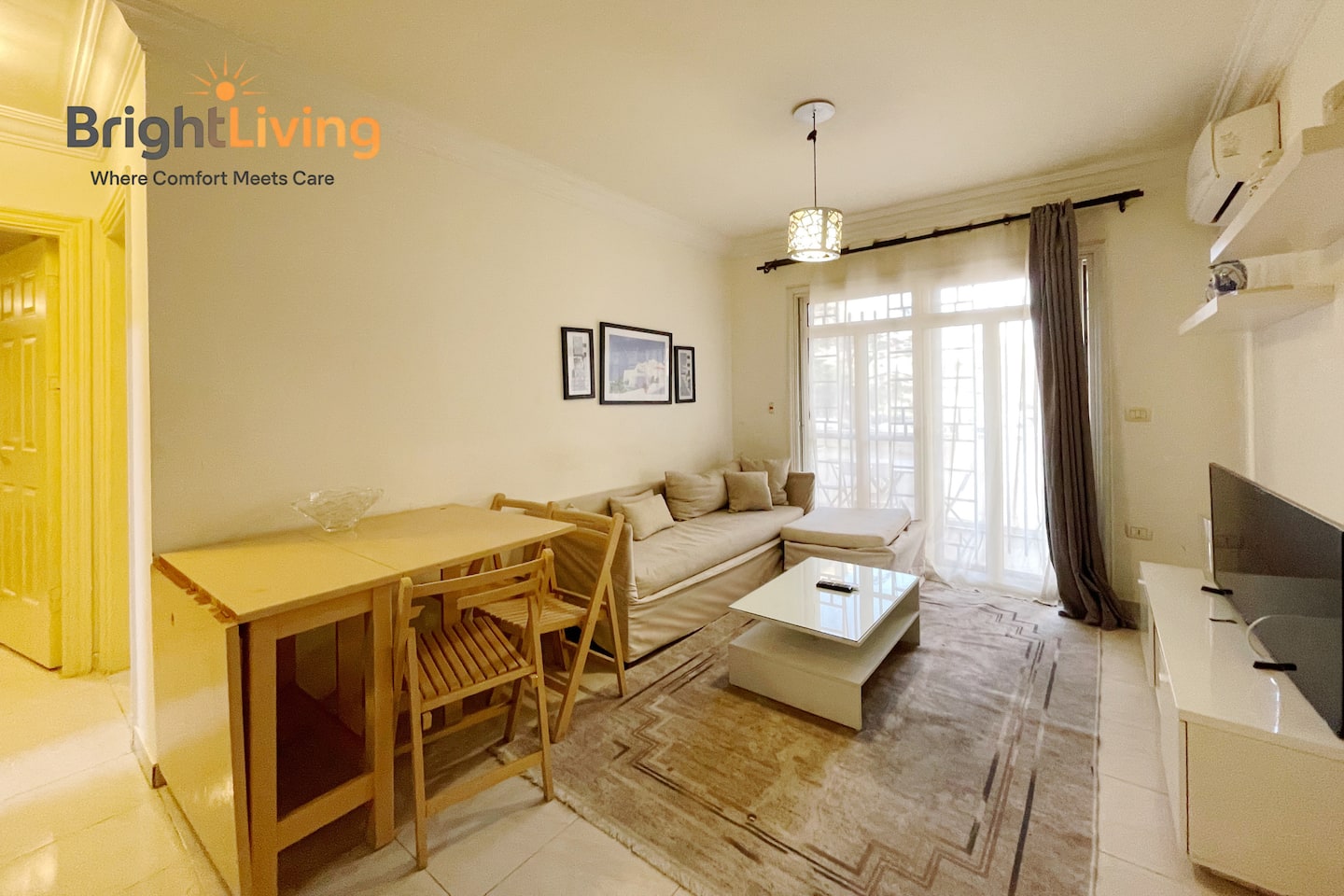Central/Stylish Cozy 2BR+Patio @ Madinaty compound — Living Room in Madinaty, New Cairo, Egypt — photo 2